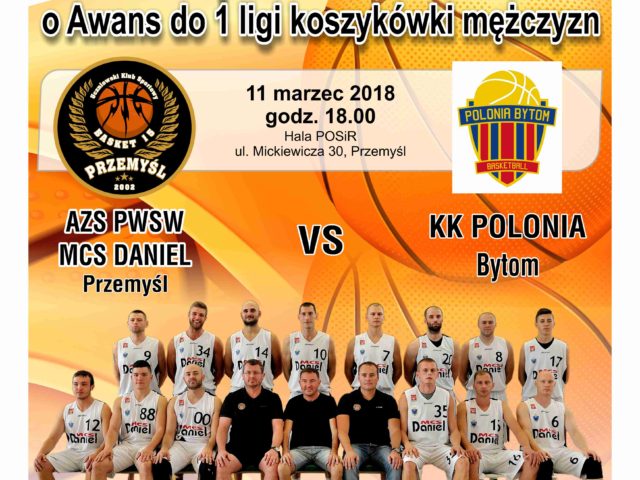 Zapraszamy na mecz koszykówki: AZS MCS Daniel Przemyśl kontra KK Polonia Bytom