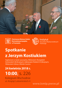 Spotkanie z Panem Jerzym Kostiukiem – weteranem bitwy o Monte Cassino