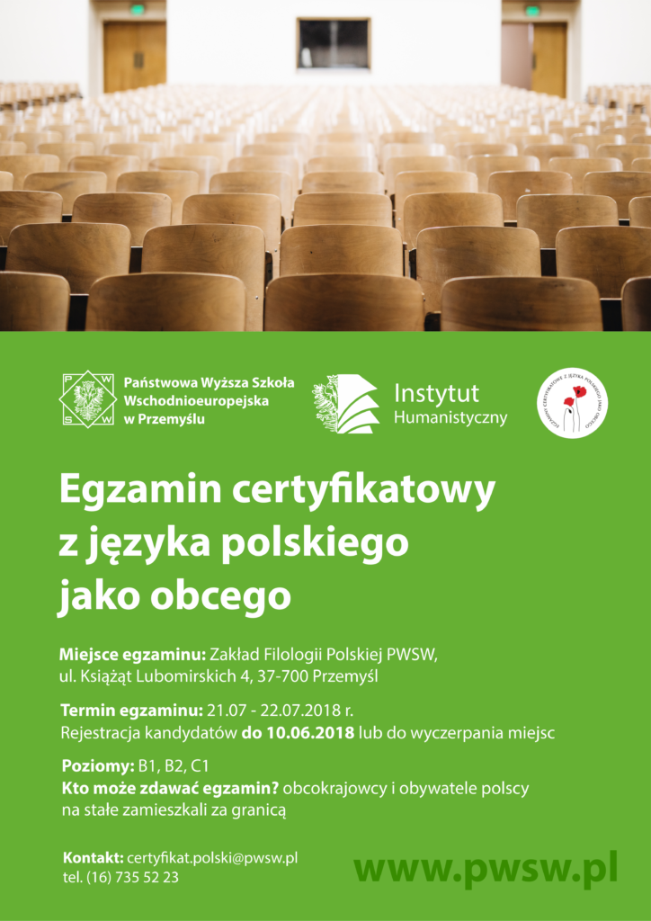 Egzamin certyfikatowy z języka polskiego jako obcego – od lipca w PANS!