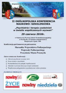 II Ogólnopolska Konferencja Naukowo-Szkoleniowa „Psychiatria i terapia uzależnień w świetle współczesnych wyzwań”