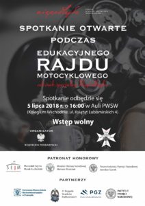 Spotkanie otwarte podczas Edukacyjnego Rajdu Motocyklowego „Odcinek specjalny Niepodległa”