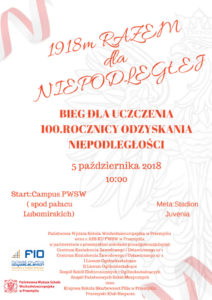 Bieg dla uczczenia 100. Rocznicy Odzyskania Niepodległości