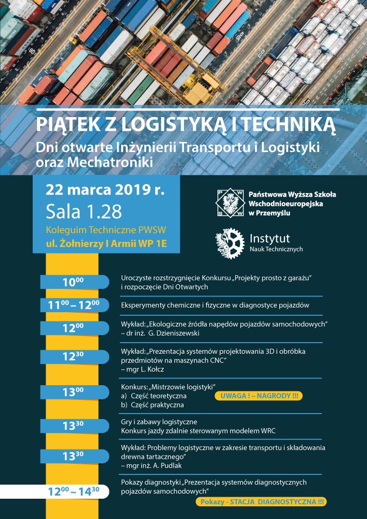 Zapraszamy na „Piątek z Logistyką i Techniką” – dni otwarte w Instytucie Nauk Technicznych PANS