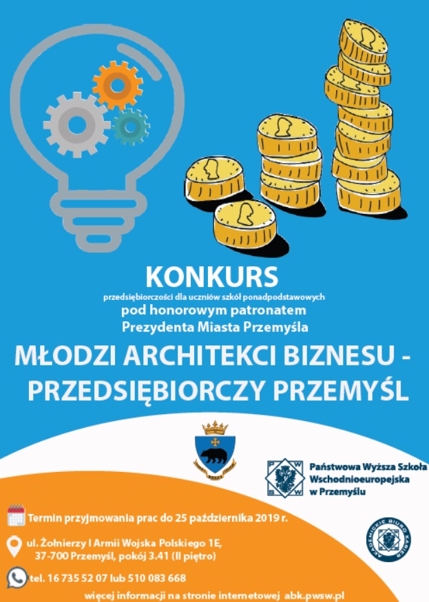 Konkurs przedsiębiorczości „MŁODZI ARCHITEKCI BIZNESU – PRZEDSIĘBIORCZY PRZEMYŚL”