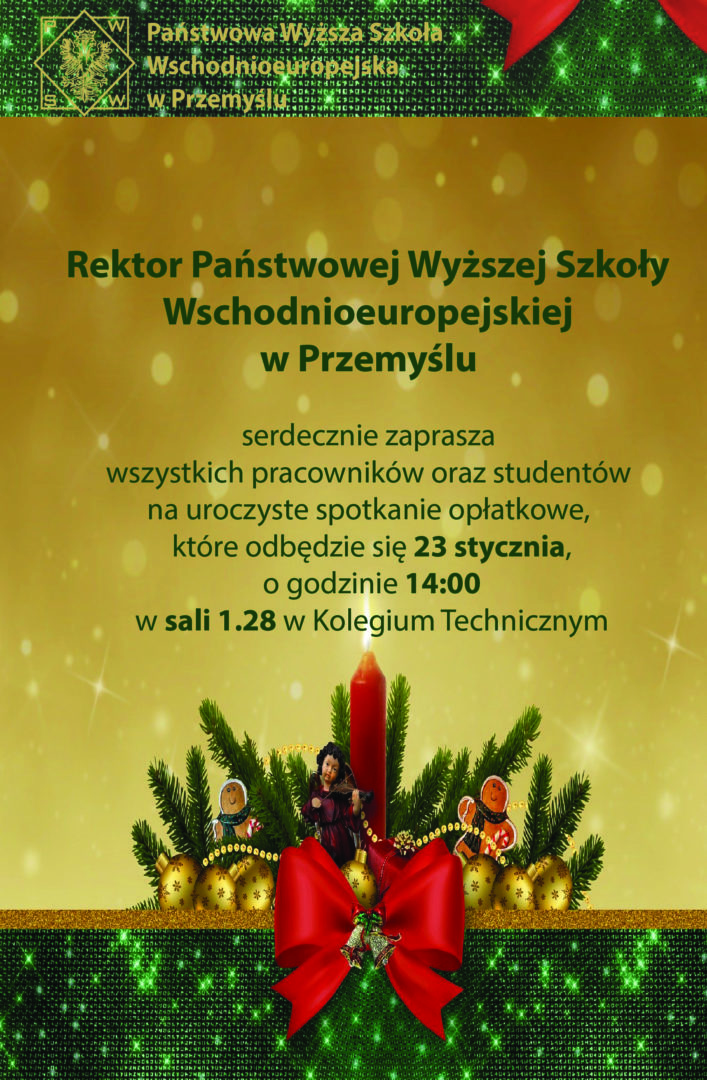 Zapraszamy na tradycyjne spotkanie opłatkowe w PANS