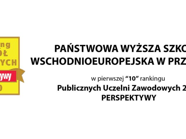 Jesteśmy wśród najlepszych Publicznych Uczelni Zawodowych w Rankingu „Perspektywy” 2020