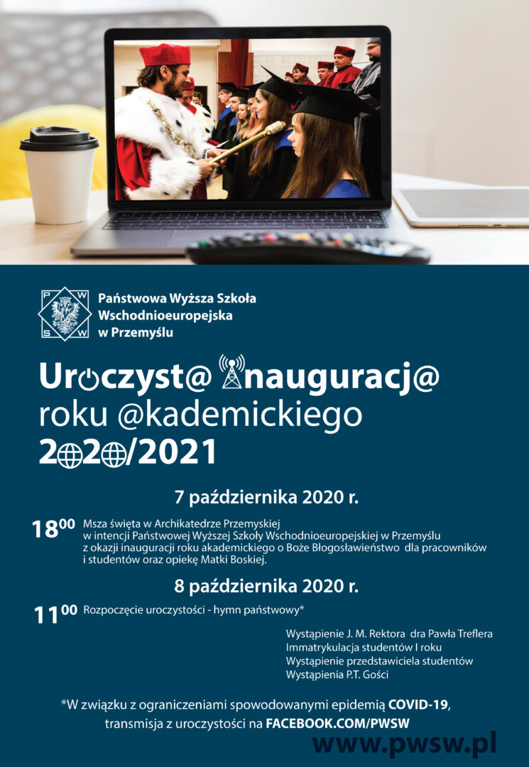Zapraszamy na uroczystą inaugurację roku akademickiego 2020/2021 [WIDEO]