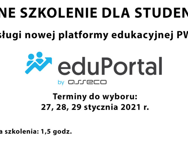 ZDALNE SZKOLENIA DLA STUDENTÓW z obsługi nowej platformy edukacyjnej PANS