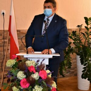 Burmistrz Miasta i Gminy Kańczuga - Andrzej Żygadło podczas swojej przemowy