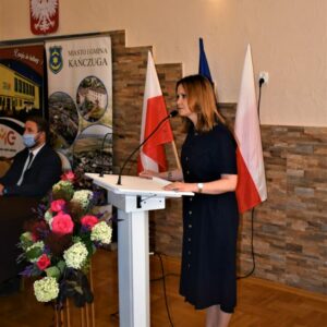 Sekretarz Stanu - Anna Schmidt podczas swojej przemowy