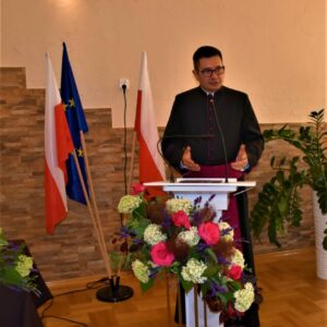 Ksiądz prałat dr Wojciech Pac w trakcie swojej przemowy