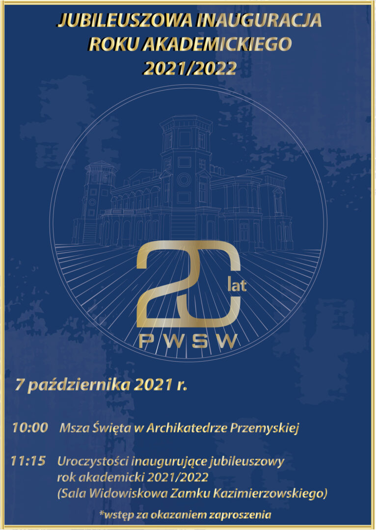 Inauguracja roku akademickiego 2021/2022 – wyjątkowa, bo jubileuszowa!