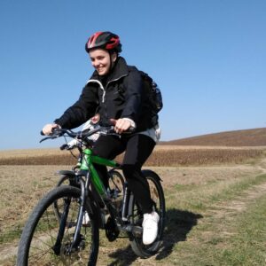 Uczestnicy pierwszego rajdu rowerowego PANS w trasie