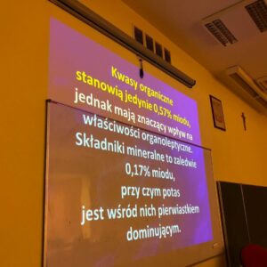 Slajd prezentacji wyświetlony na tablicy
