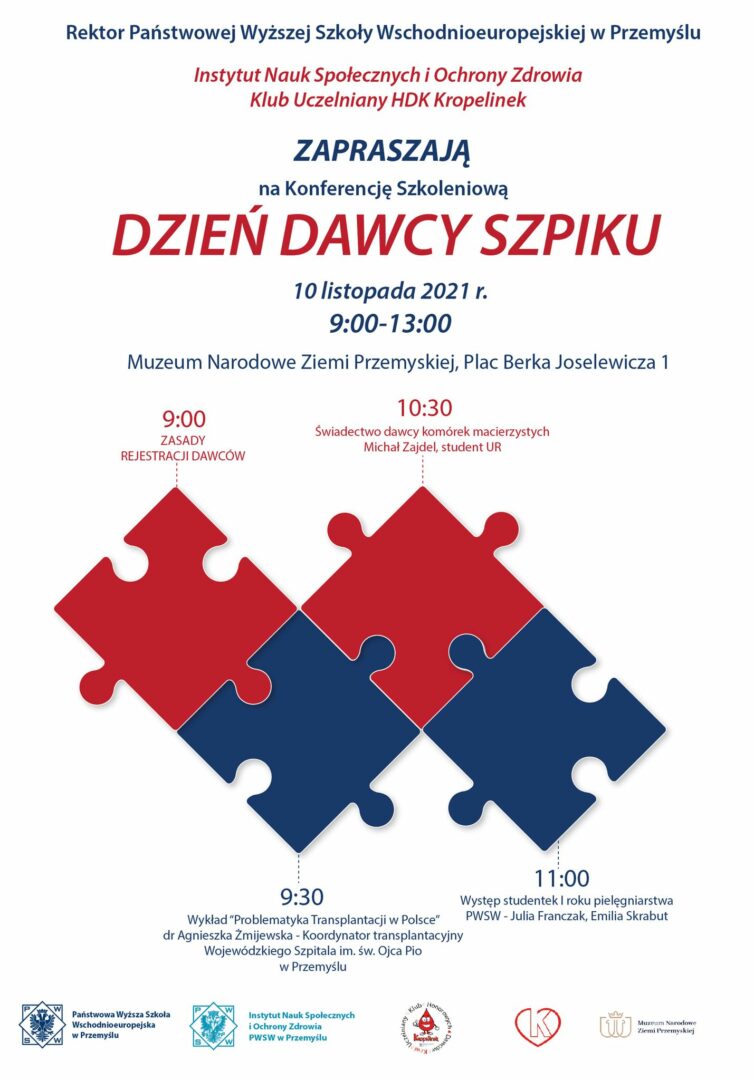 „Dzień dawcy szpiku” – zapraszamy na konferencję szkoleniową