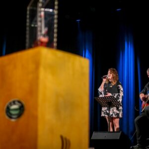 Ewelina i Łukasz Kasperscy podczas występu