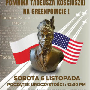 Plakat informujący o uroczystości odsłonięcia pomnika
