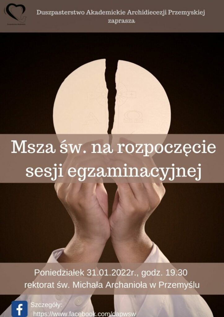 Msza św. na rozpoczęcie sesji egzaminacyjnej