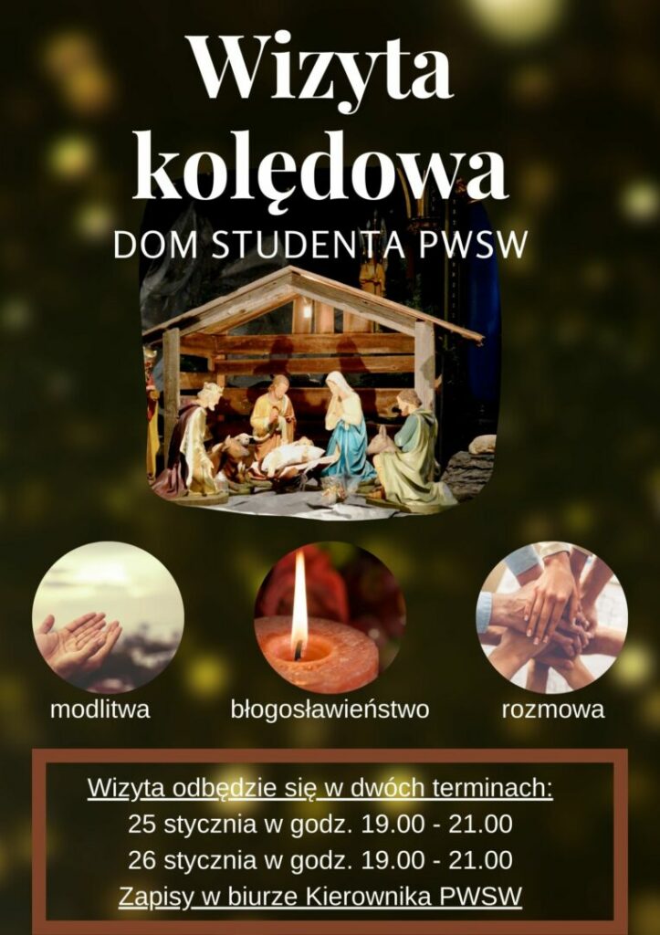 Wizyta kolędowa w Domu Studenta PANS już od jutra!