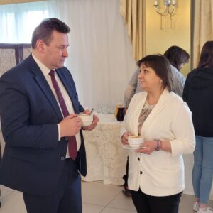 Dr S. Solecki i R. Stefaniak podczas przerwy kawowej