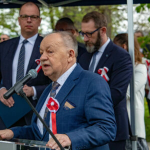 Starosta Przemyski - Jan Pączek - w trakcie przemówienia