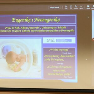 wykład prof. dr. hab. Adama Jaworskiego o historii eugeniki i neoeugeniki