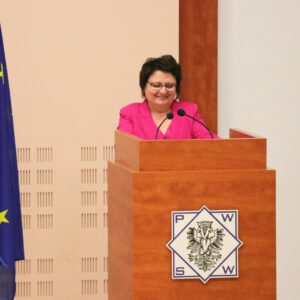 dr Bożena Majchrowicz - w trakcie przemówienia