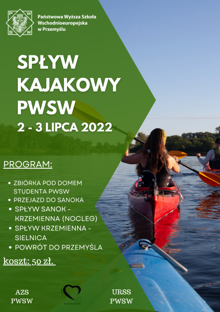 Serdecznie zapraszamy na SPŁYW KAJAKOWY PANS