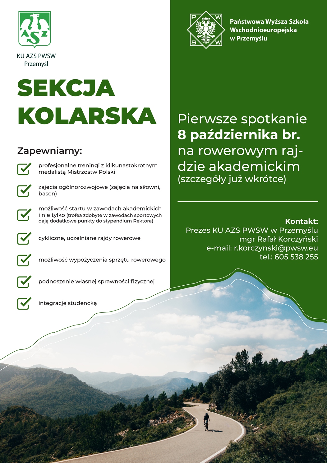 Rusza Sekcja Kolarska KU AZS PANS w Przemyślu – zachęcamy do zapisów!