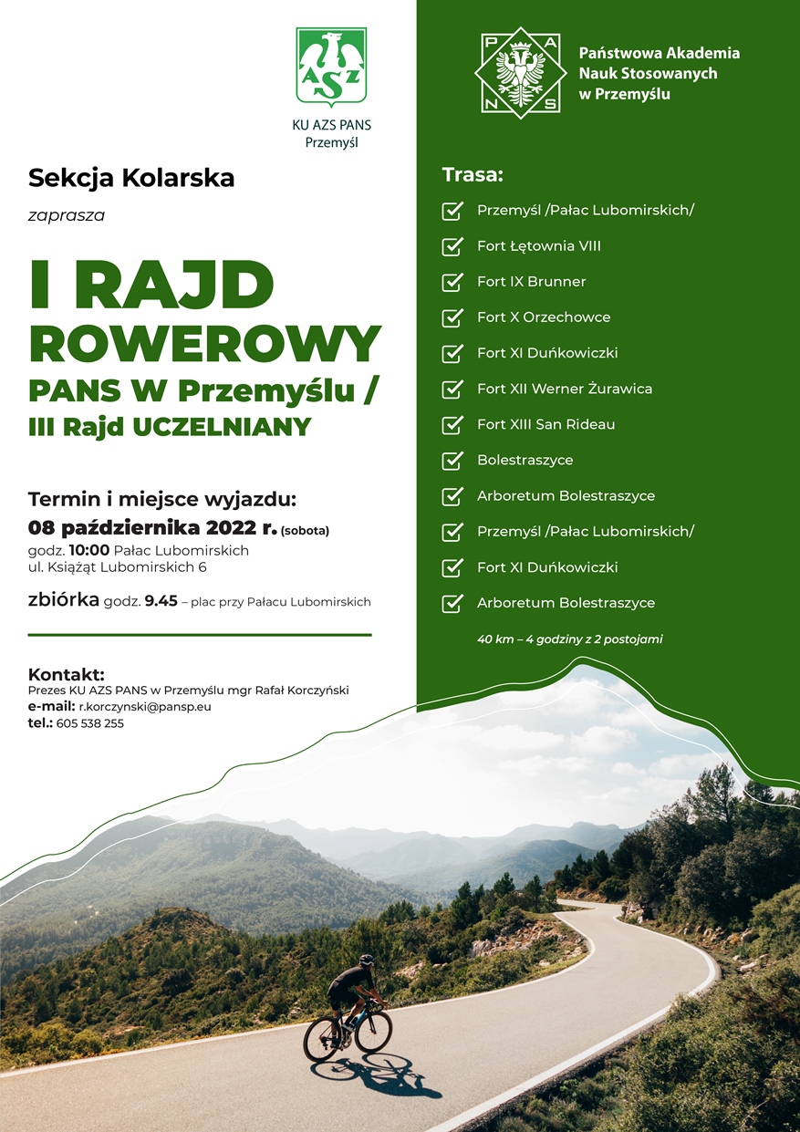 I Rajd Rowerowy PANS / III Rajd Uczelniany