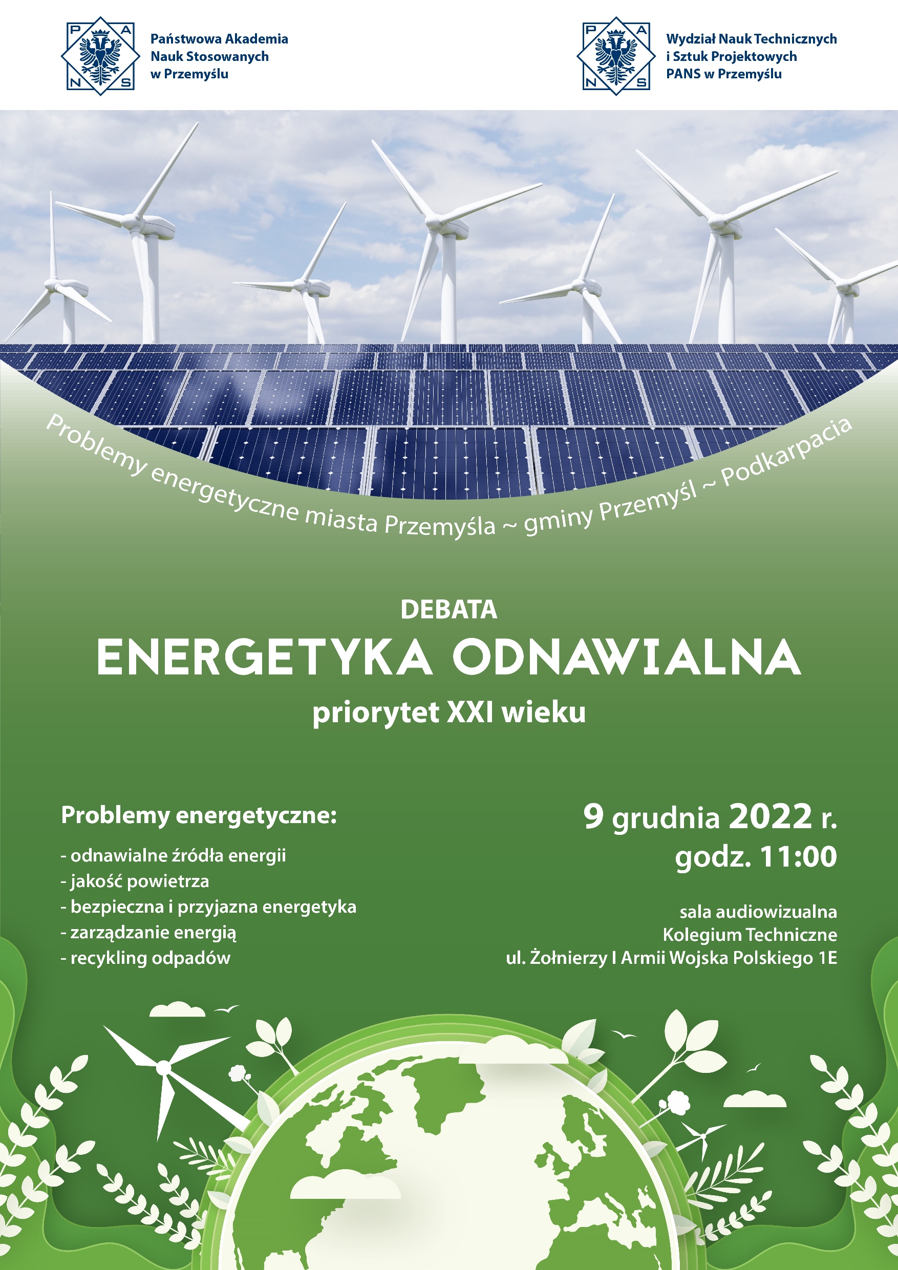 Zapraszamy na debatę „Energetyka odnawialna – priorytet XXI wieku”