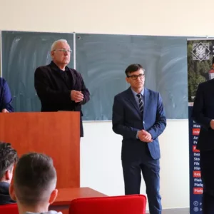 otwarcie konkursu przez rektora dr. Pawła Treflera, prof. PANS (po prawej)