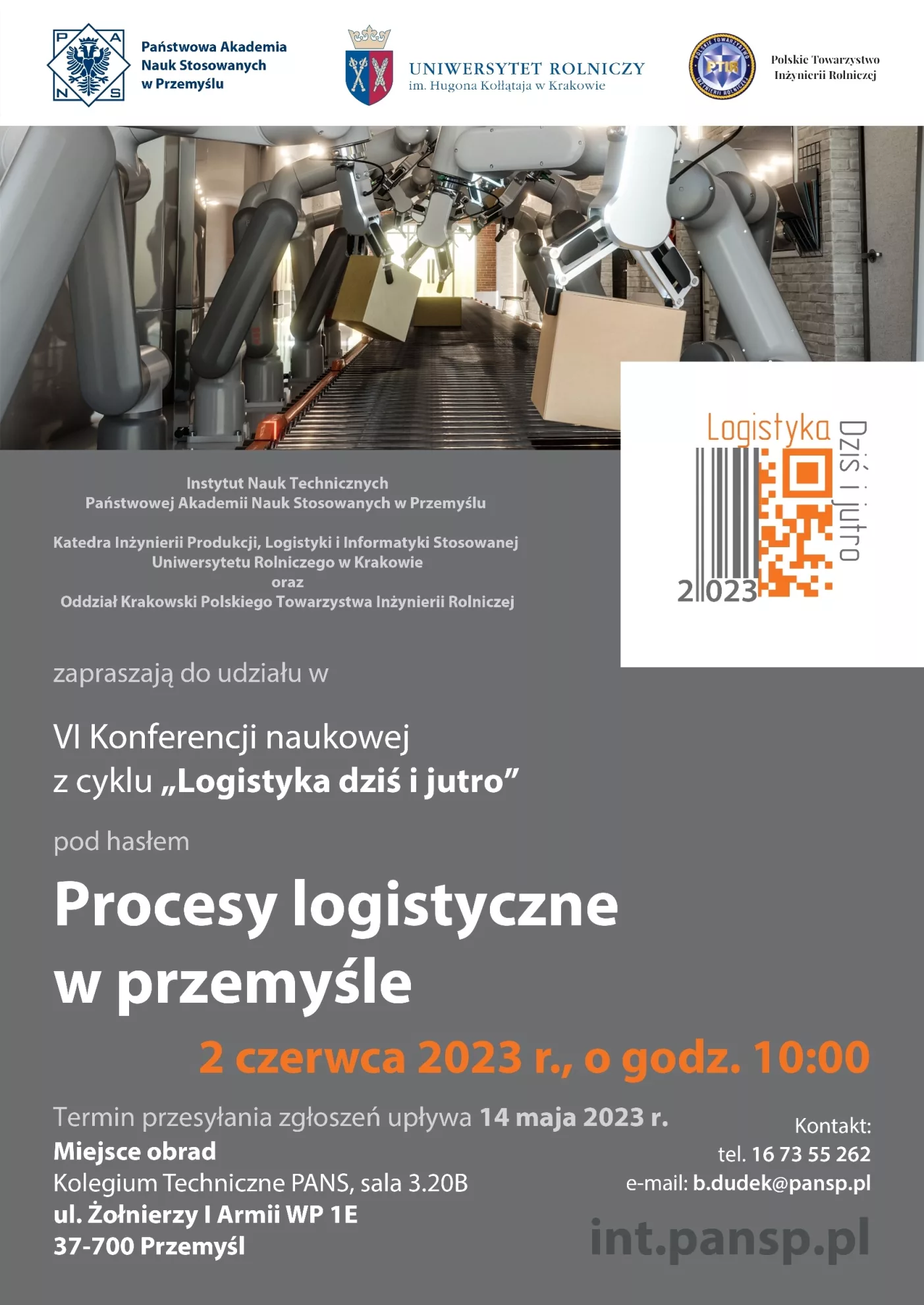 VI Konferencja Naukowa z cyklu „Logistyka dziś i jutro” – zachęcamy do udziału