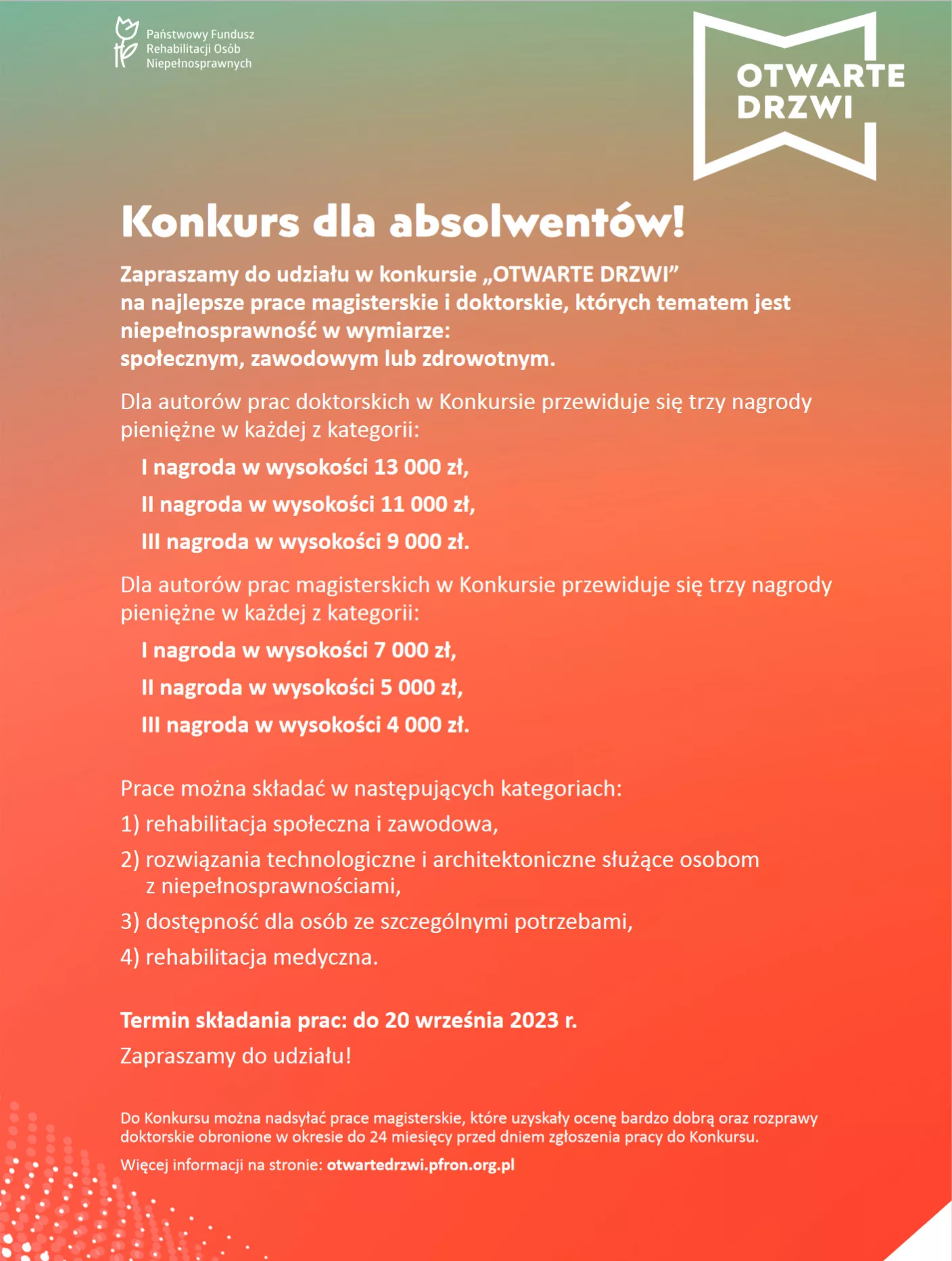 Konkurs dla absolwent&oacute;w