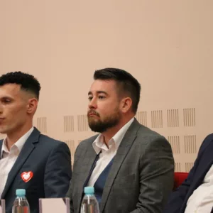 Uczestnicy debaty, od lewej: M. Chludziński, A. Południak, A. Zapałowski