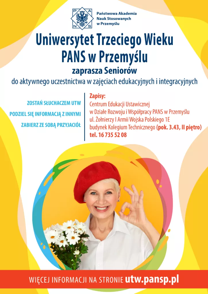 Uniwersytet Trzeciego Wieku PANS w Przemyślu – zapisy ruszyły!
