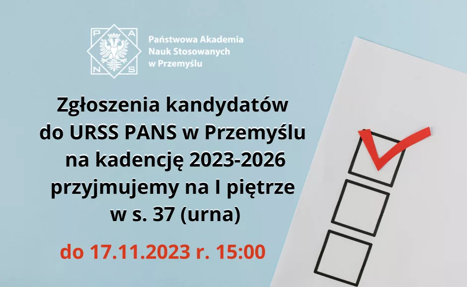 Informacja o wyborach uzupełniających do URSS PANS