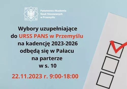 Informacja o wyborach uzupełniających do URSS PANS