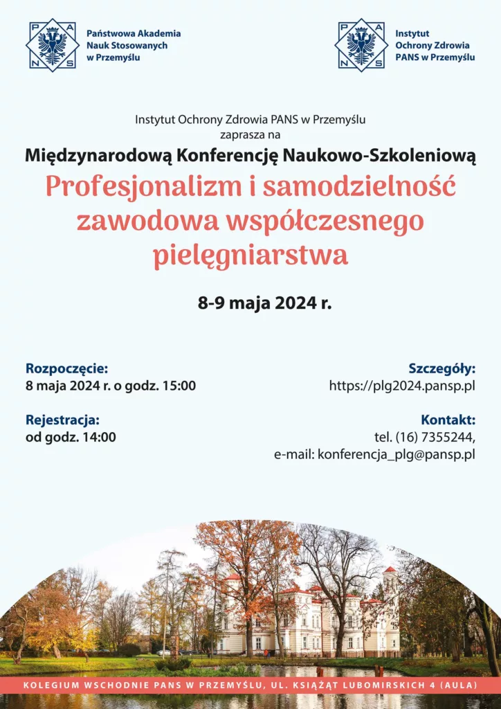 „PROFESJONALIZM I SAMODZIELNOŚĆ ZAWODOWA WSPÓŁCZESNEGO PIELĘGNIARSTWA” – zaproszenie na konferencję