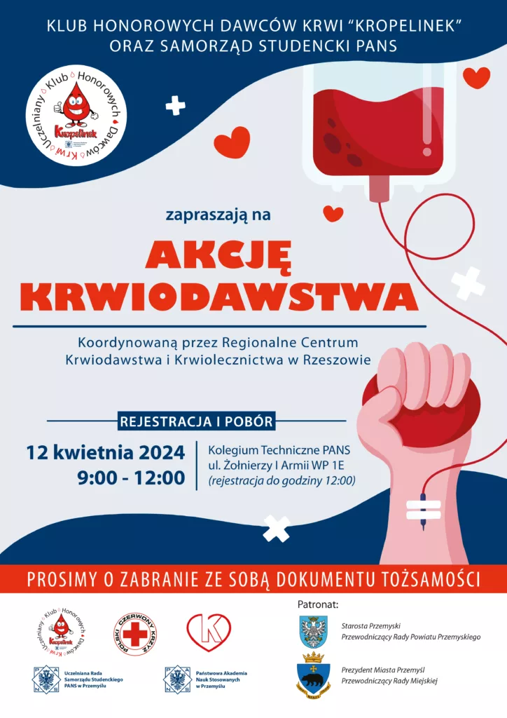 Akcja krwiodawstwa w PANS już w piątek!