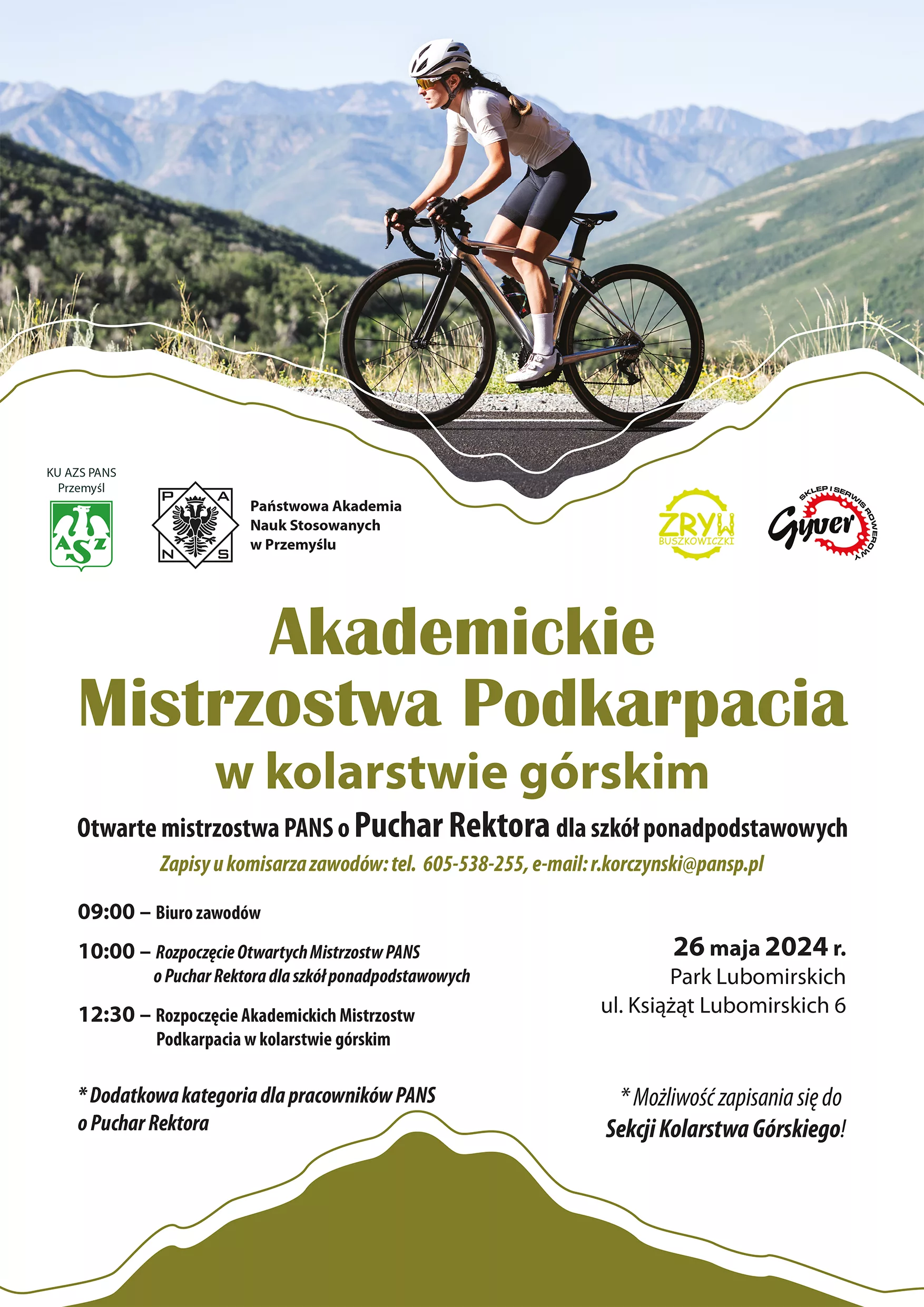Zapraszamy na Akademickie Mistrzostwa Podkarpacia w kolarstwie g&oacute;rskim