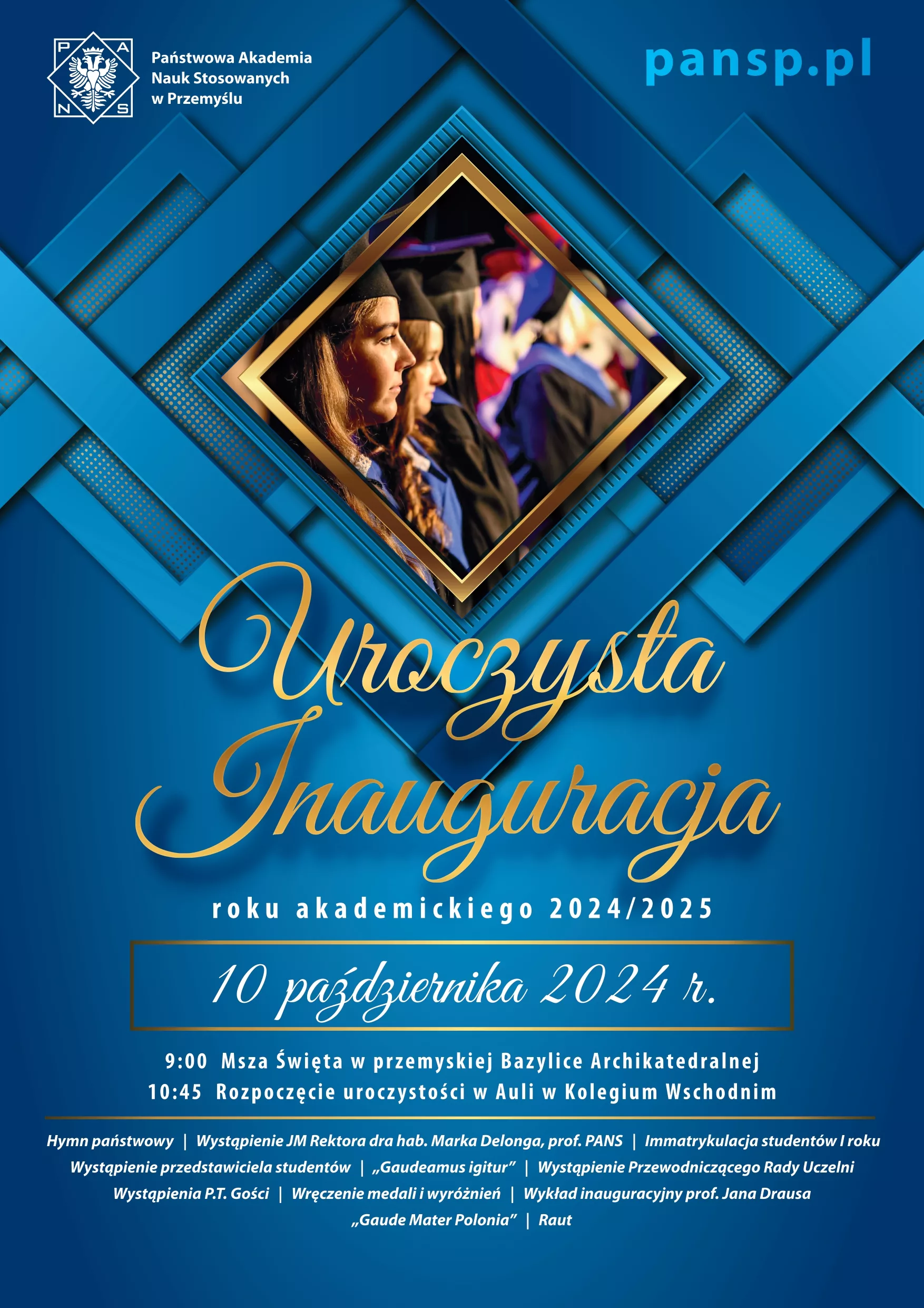 Zapraszamy na uroczystą inaugurację roku akademickiego 2024/2025