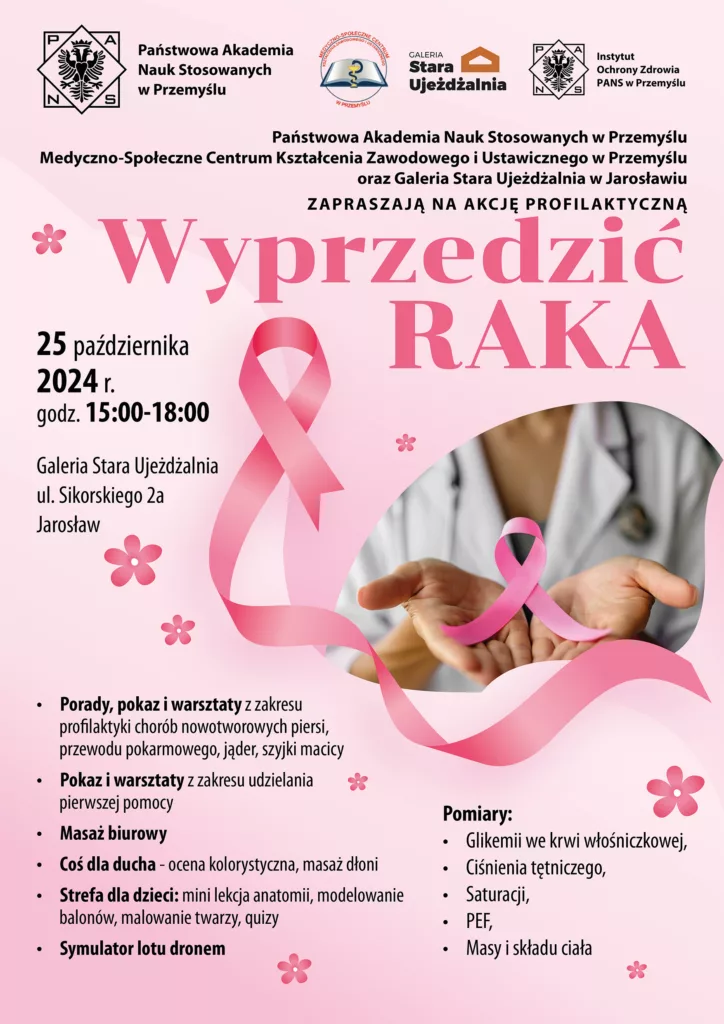 Zapraszamy na akcję profilaktyczną WYPRZEDZIĆ RAKA