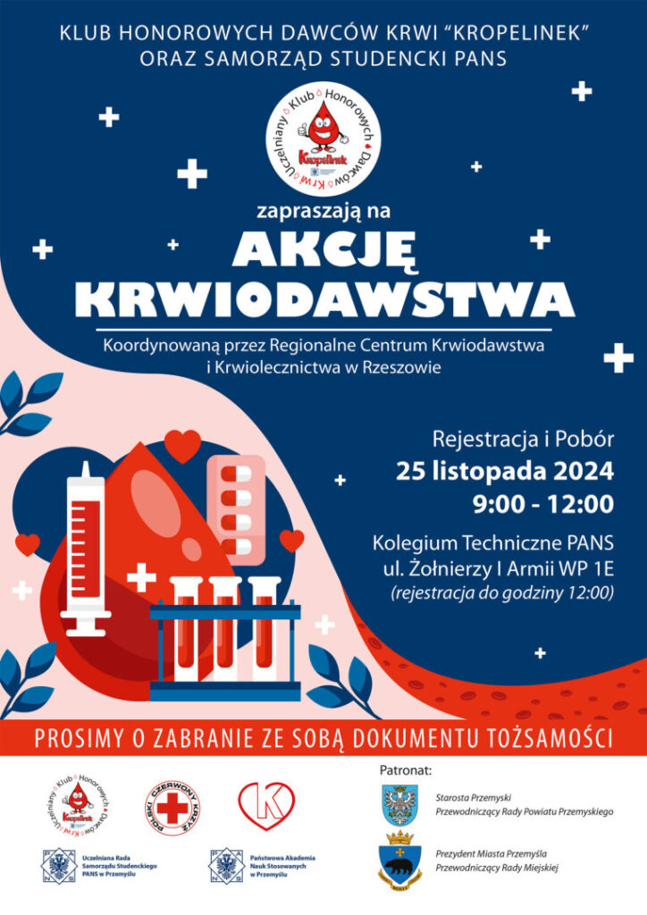 Zapraszamy na AKCJĘ KRWIODAWSTWA