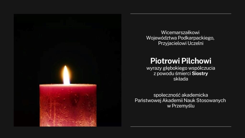 Kondolencje dla Pana Piotra Pilcha