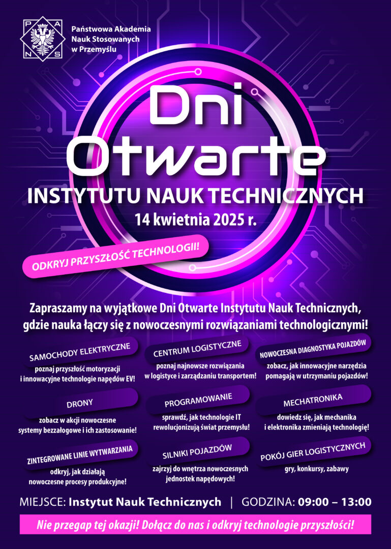 DNI OTWARTE INT PANS W PRZEMYŚLU – zapraszamy!