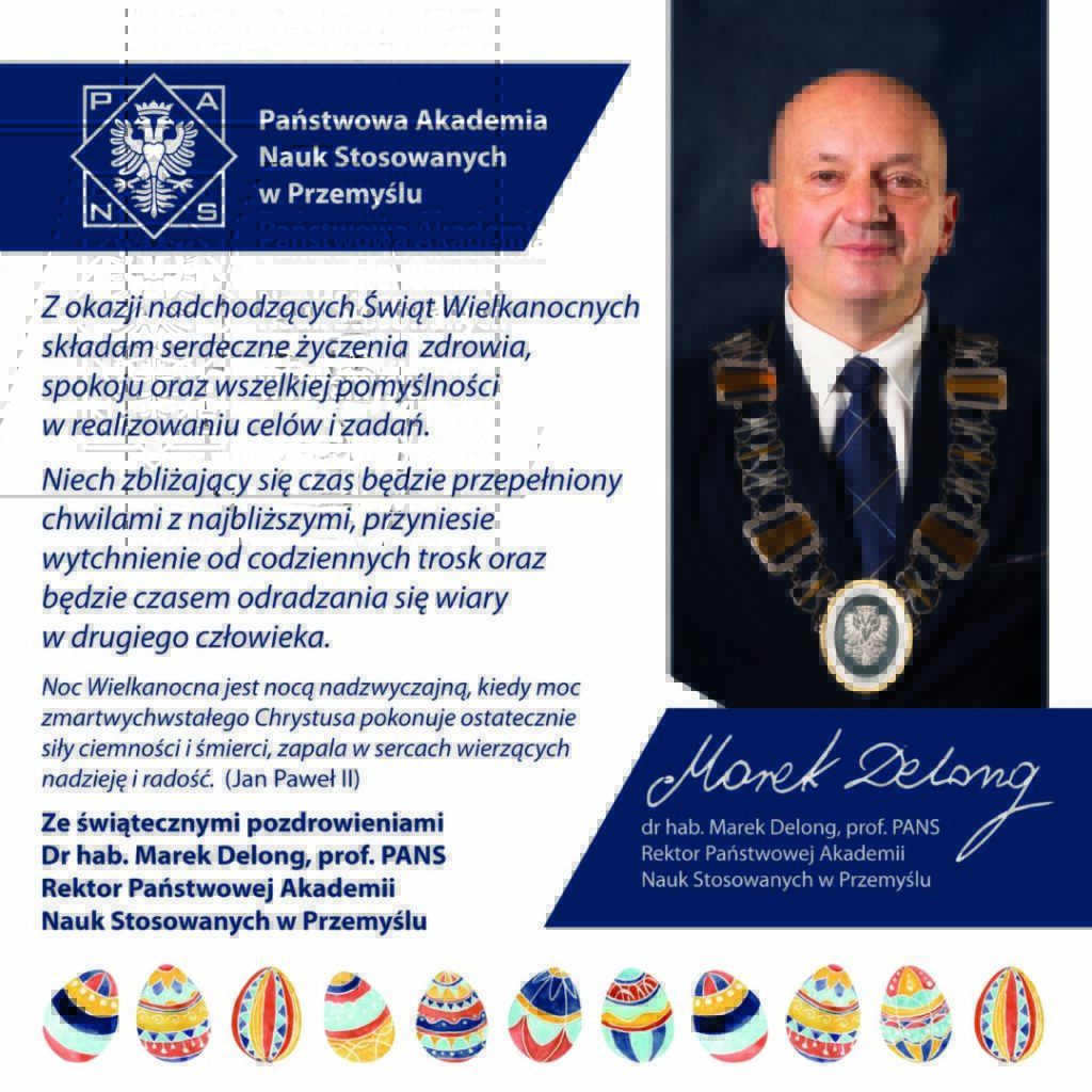 Wielkanocne życzenia JM Rektora PANS