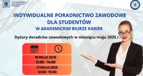 16 i 21 maja 2025 r. – zapraszamy na indywidualne poradnictwo zawodowe