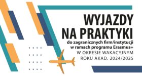 REKRUTACJA dla studentów na praktyki w ramach programu Erasmus+ semestr letni 2024/2025