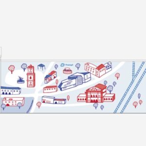 projekt graficzny na murze - autorstwa pracowników i studentów Instytutu Sztuk Projektowych PANS